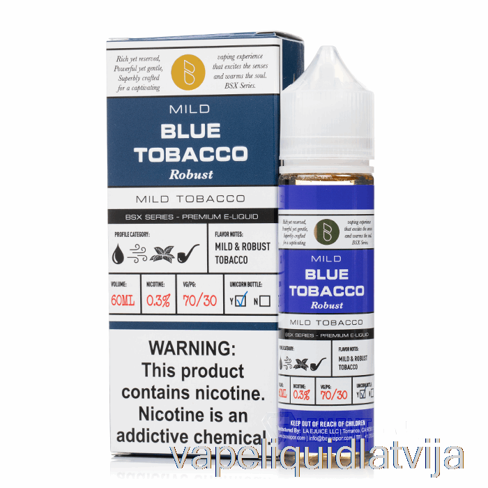 Blue Tobacco - Bsx Series - 60ml 3mg Vape šķidrums